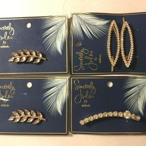 Lot of 4--SCUNCI Sincerely Jules Rhinestone Hair Pins